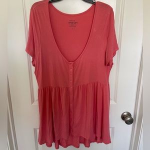 Torrid, Size 1, Super Soft Button Up Babydoll